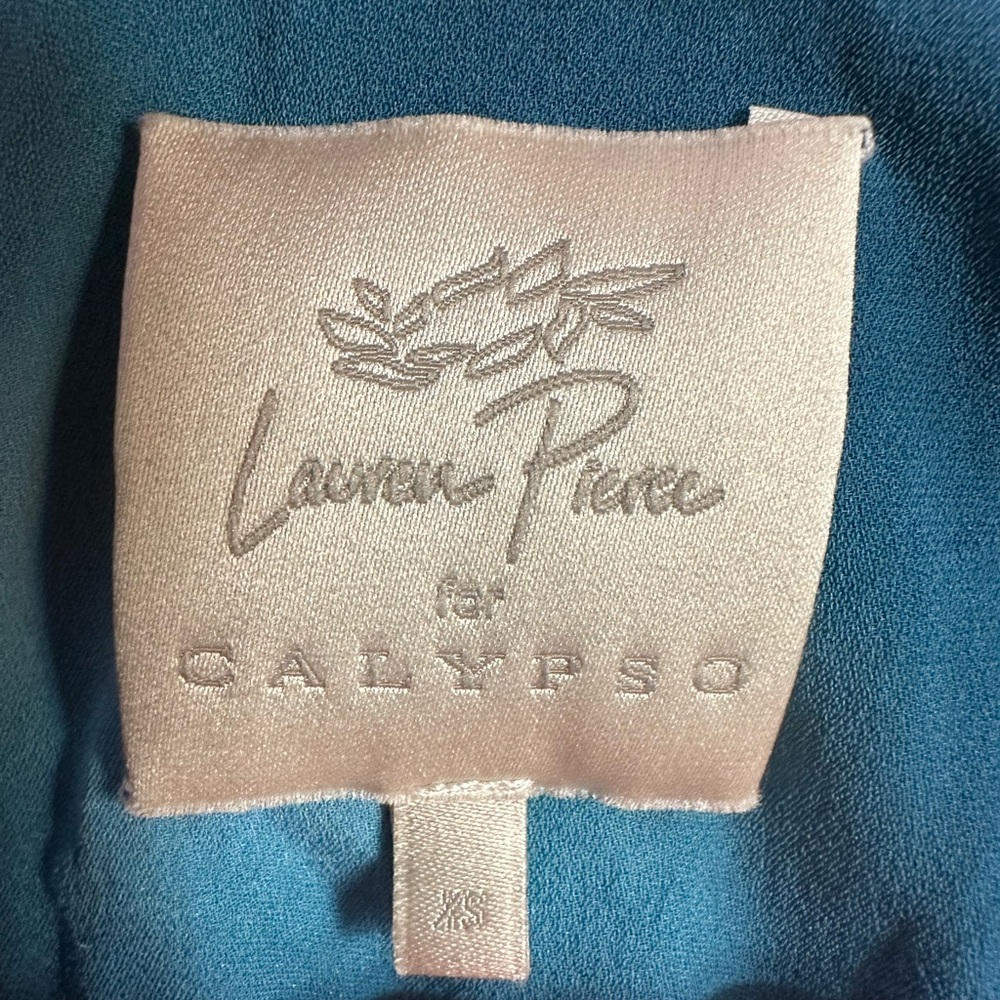 Lauren Pierce for Calypso Blue tie dye silk tunic unique artsy size XS - Picture 4 of 5